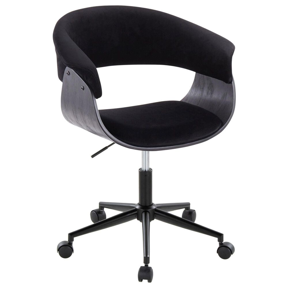 Lumisource Vintage Mod Office Chair in Black, , large