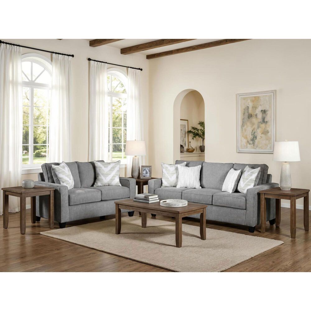 Northwestern Carmine Stationary Loveseat in Gray, , large