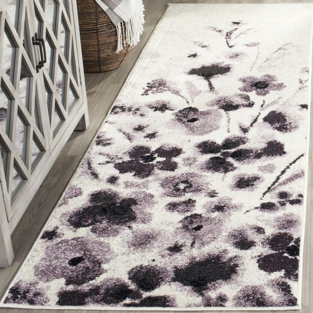 Safavieh Adirondack ADR127L 2"6" x 8" Ivory and Purple Runner, , large