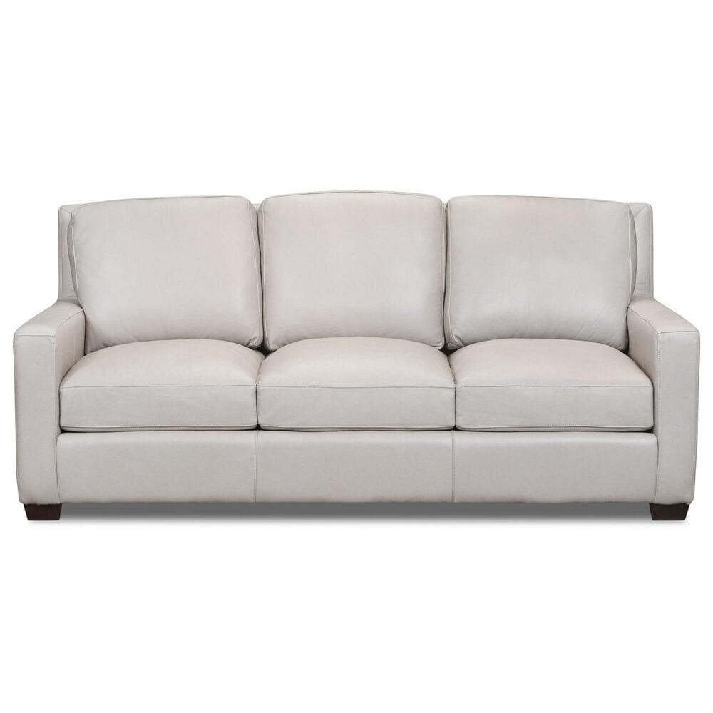USA Premium Leather Stationary Sofa in Pebble Bone, , large