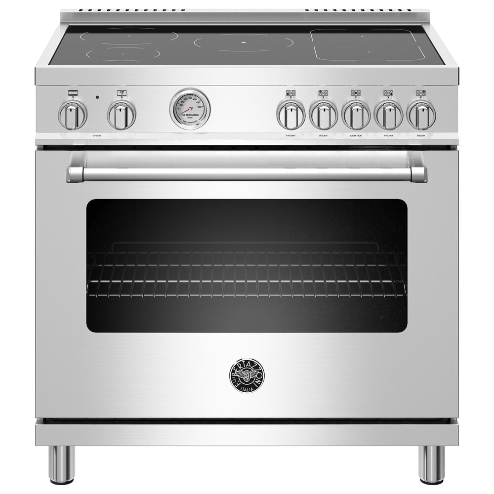 Bertazzoni 36" Induction Range with 5 Heating Zones in Stainless Steel, , large