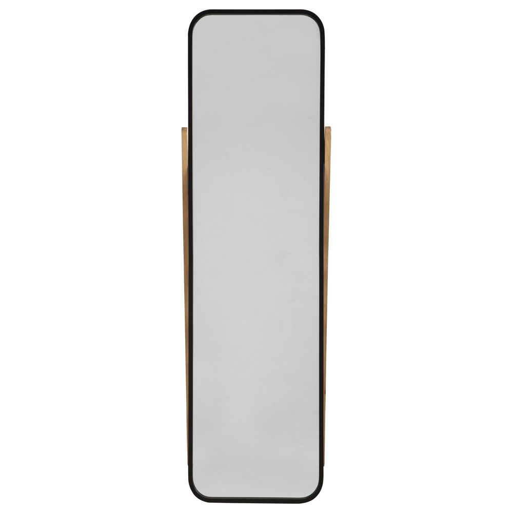 Ashley Bronick Floor Mirror in Black and Light Brown, , large