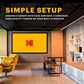 Kodak 100 Projector Screen, Fixed Frame Projector Screen with Velvet Frame & Wall Mount Kit, , large