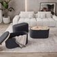 Rta Products Storage Ottoman with Reversible Tray Top in Black, , large