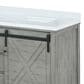 Lexora Home Marsyas 84" Double Bathroom Vanity in Ash Grey with 2 cm White Cultured Marble Top and Rectangular Sinks, , large