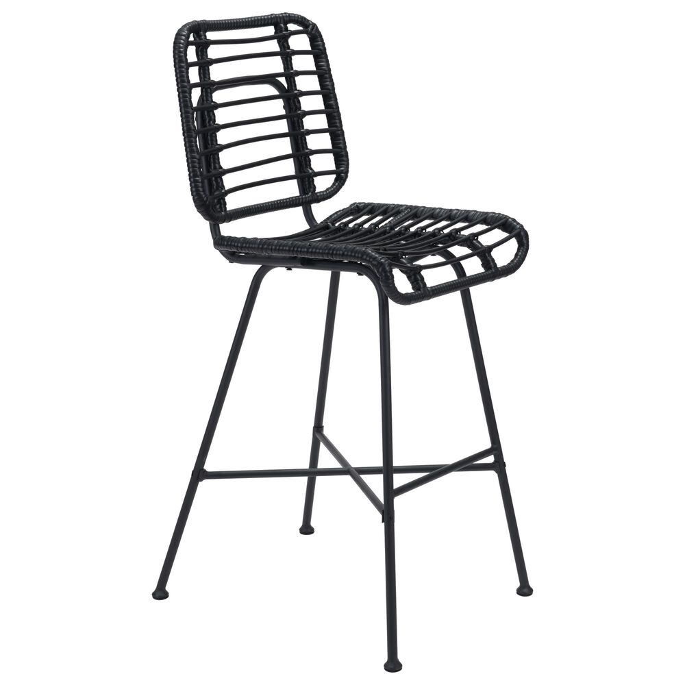 Zuo Modern Murcia Bar Stool in Black, , large
