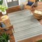 Surya Eagean EAG-2422 Grass Green, Ivory, Dark Green and Seafoam 8"10" x 12" Indoor/Outdoor Area Rug, , large