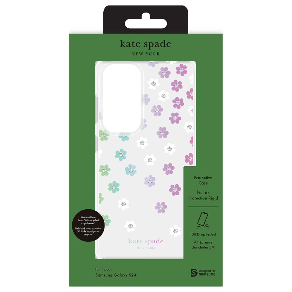 Kate Spade Protective Hardshell Case for Samsung Galaxy S24 in Scattered Flowers, , large