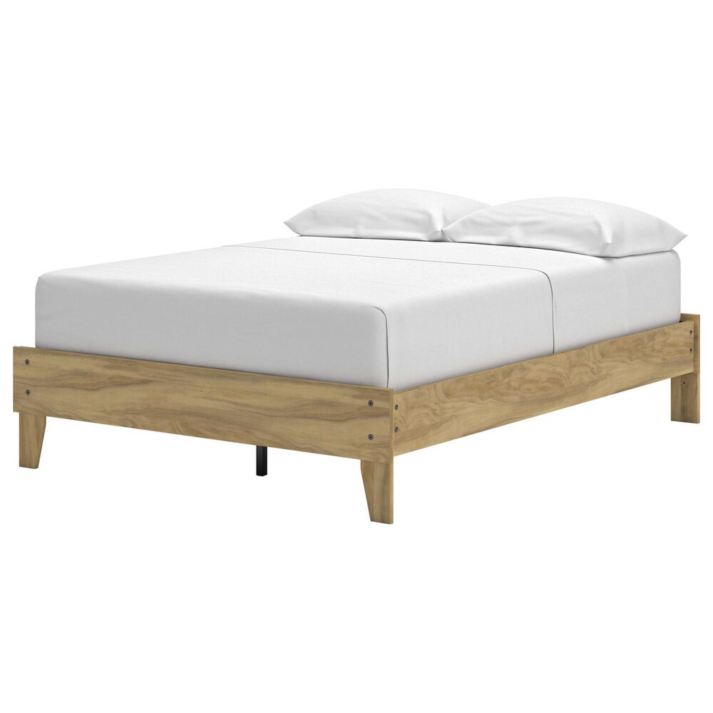 Ashley Bermacy Full Platform Bed in Light Brown, , large