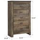 Ashley Trinell 5 Drawer Chest in Brown, , large