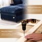 HOMLUX 107.87" Ultra-Comfort Chenille Sectional Sofa Set in Dark Blue, , large