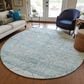 Dalyn Rug Company Portico PO1 Teal 8" Round Area Rug, , large