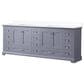 Lexora Home Dukes 84" Double Bathroom Vanity in Dark Grey with 2 cm White Cultured Marble Top and Rectangular Sinks, , large