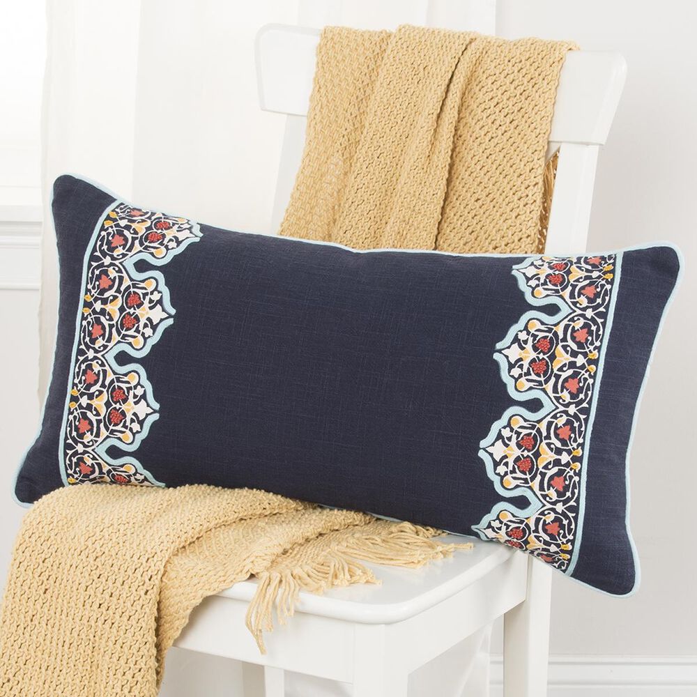 Rizzy Home Donny Osmond 14" x 26" Pillow Cover in Indigo and Teal, , large