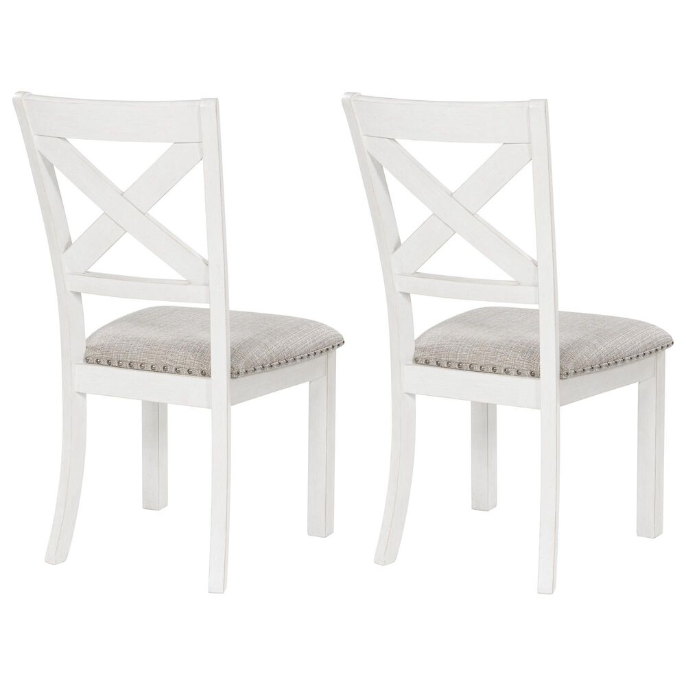 Ashley Robbinsdale Dining Chair Set of 2 in Antique White, , large