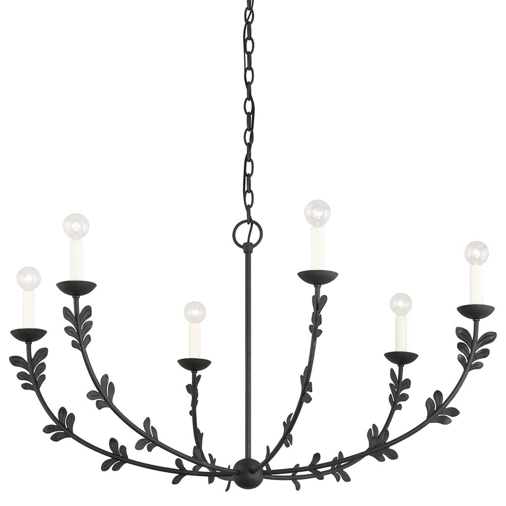 Troy Lighting Florian 6-Light Chandelier in Black Iron, , large