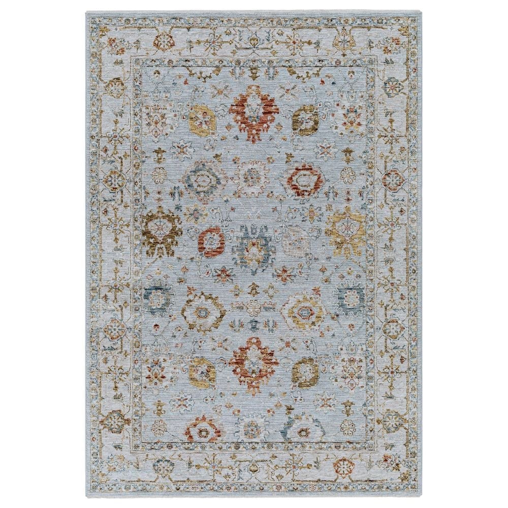 Surya Reina REN-2306 Light Gray, Cream, Denim, Rust, Mustard and Olive 9&#39; x 12&#39;2&quot; Area Rug, , large