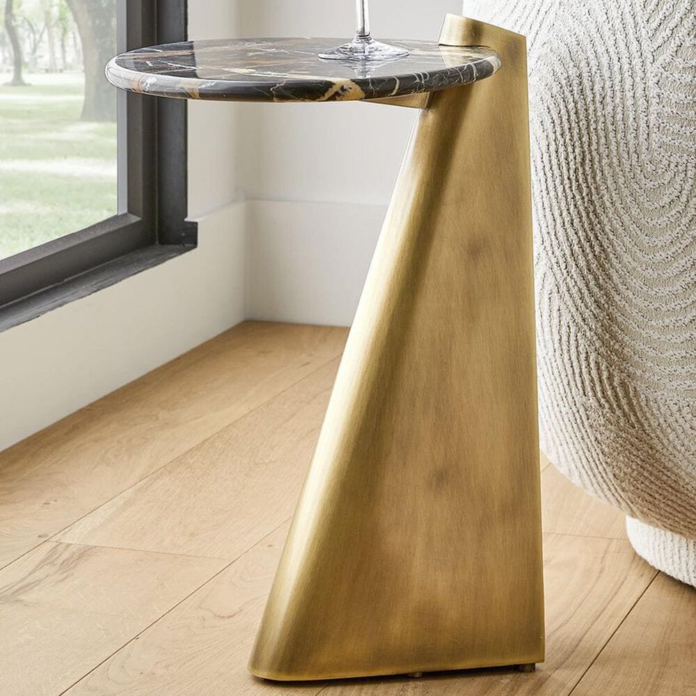 Uttermost Strum Accent Table in Antique Brass, , large