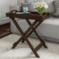 Timberlake Lavish Home Folding End Table in Brown, , large