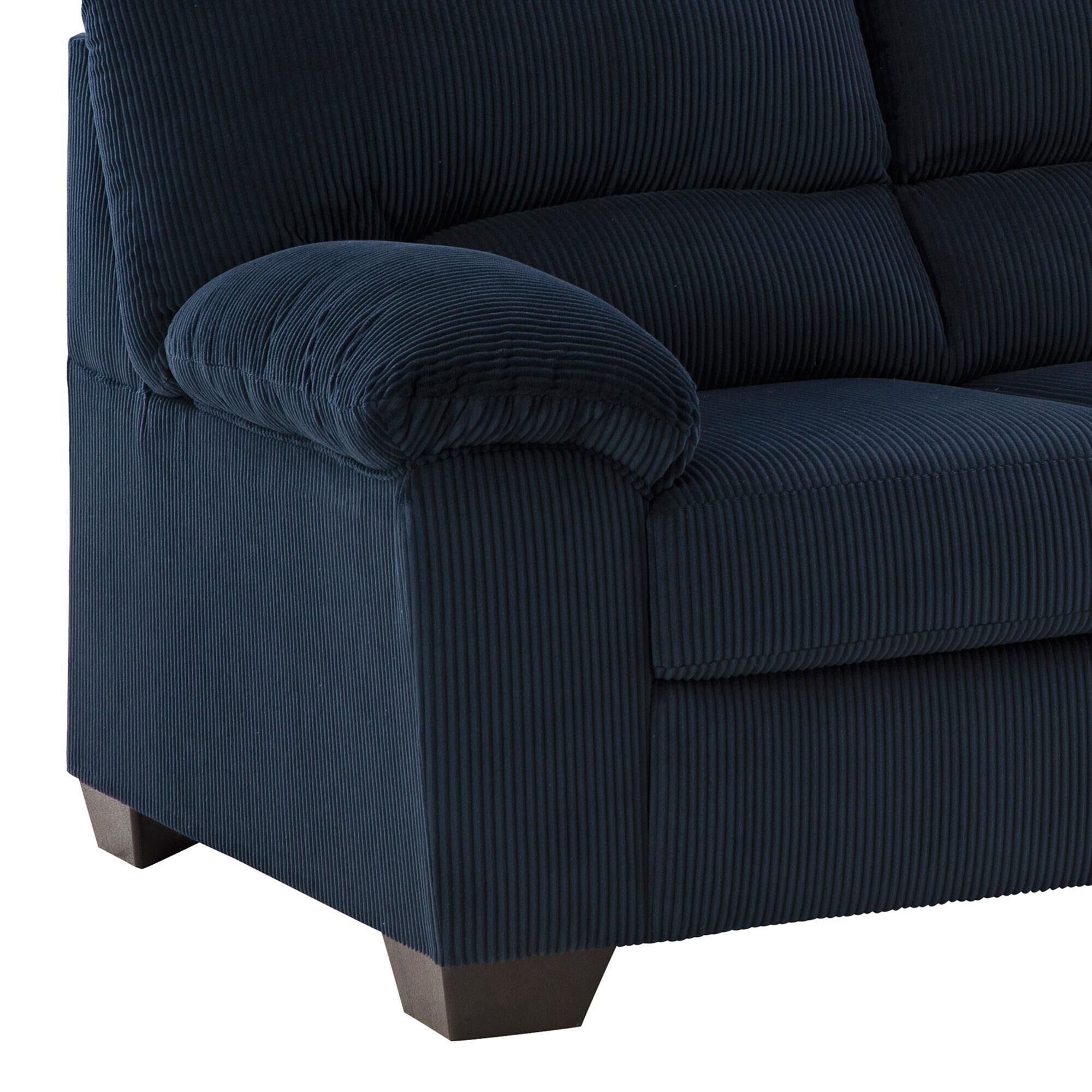 Ashley SimpleJoy Stationary Sofa in Navy