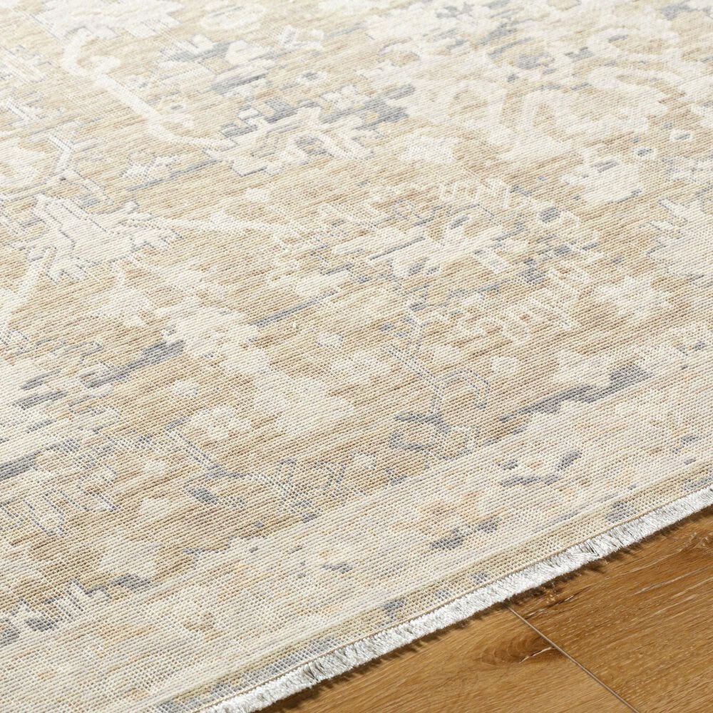 Surya Once Upon a Time Light Brown, Light Gray, Tan, Ivory and Gray 2&#39;11&quot; x 9&#39;10&quot; Runner, , large
