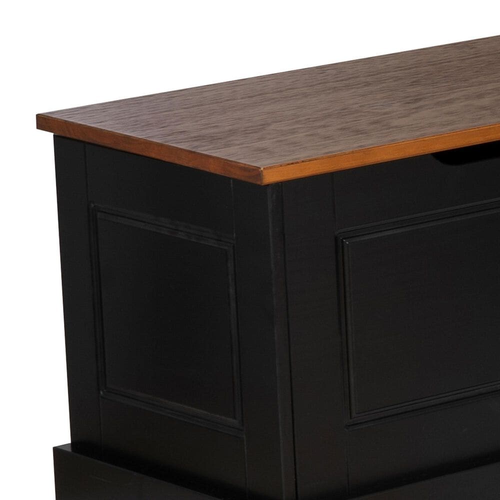 Linon Home Decor Tobin Backless Nook in Black, , large