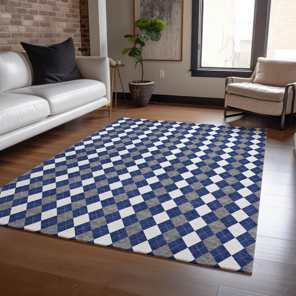 Dalyn Rug Company Wonderland WN20 3&#39; x 5&#39; Navy Indoor/Outdoor Area Rug, , large
