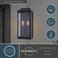 Vaxcel Hampton 2-Light Outdoor Wall Mount in Textured Black, , large