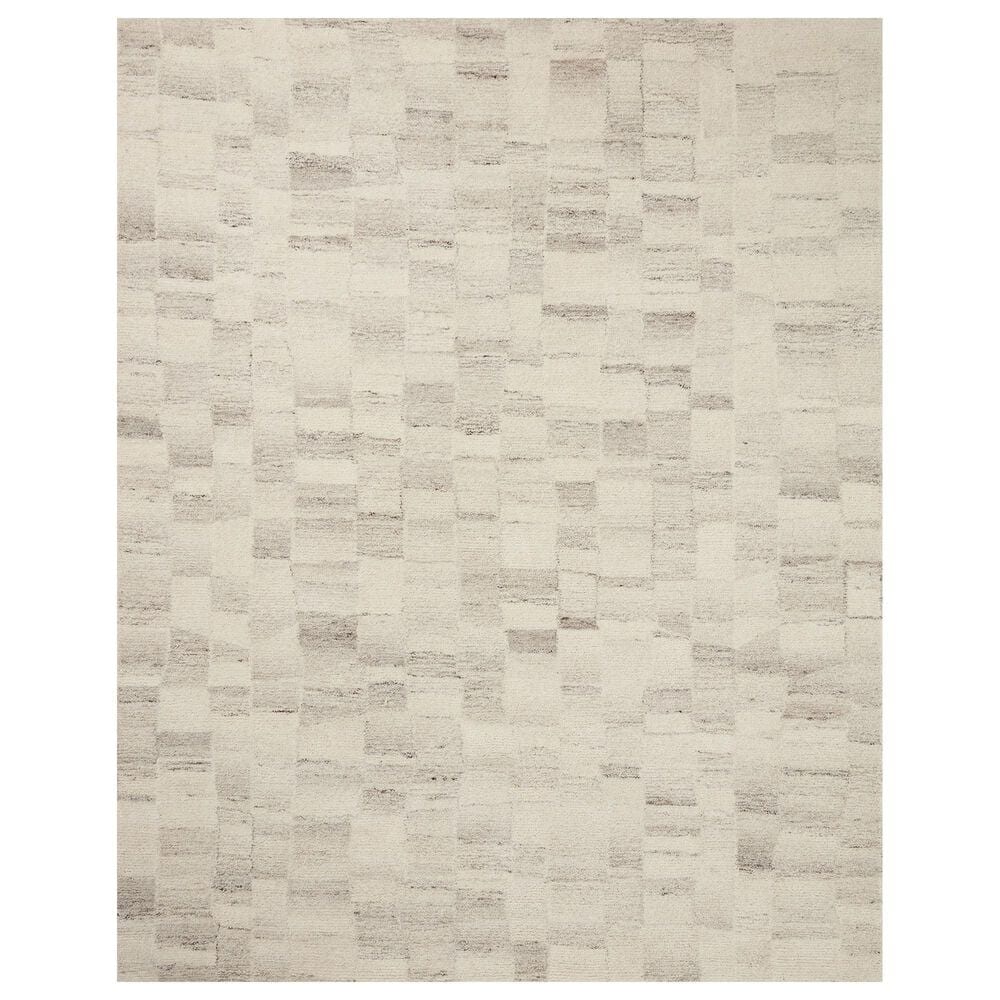 Amber Lewis x Loloi Rocky 5" x 7"6" Ivory and Silver Area Rug, , large