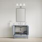 37B Claudine 36" Single Bathroom Vanity in Soft Blue with Glossy White Composite Stone Top and Backsplash, , large