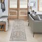 Nourison Astra Machine Washable ASW12 2"2" x 10" Denim and Multicolor Runner, , large