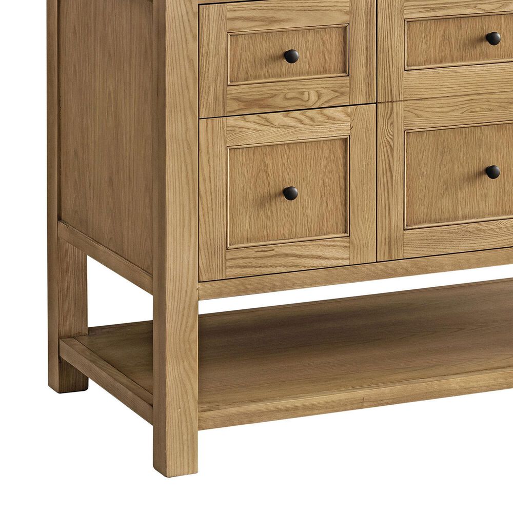 James Martin Vanities Breckenridge 48&quot; Single Bathroom Vanity in Light Natural Oak with 3 cm Victorian Silver Quartz Top and Rectangular Sink, , large