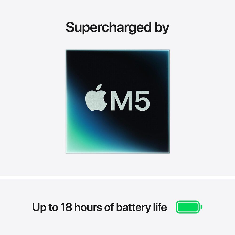 Apple 13" MacBook Air | Apple M5 Chip - 10-core CPU and 10-core GPU - 16GB RAM - 1TB SSD in Sky Blue with 3-Year AppleCare+, , large