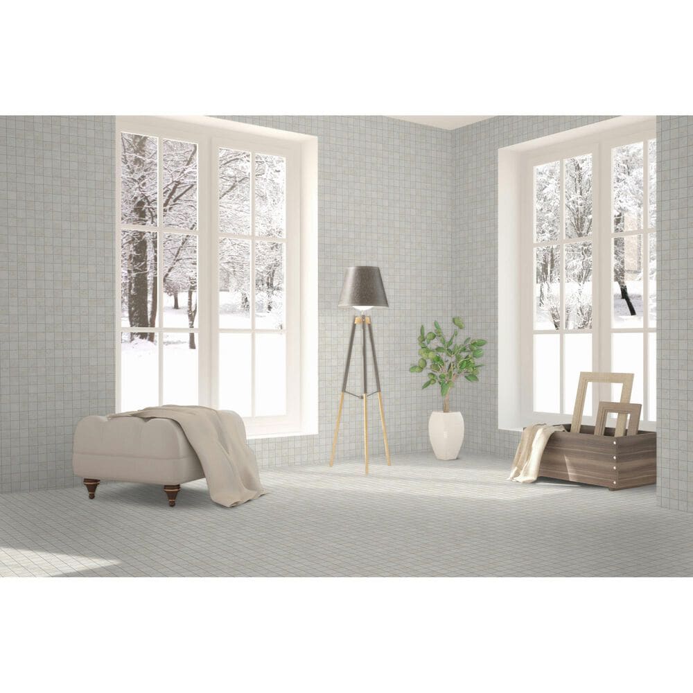 Dal-Tile Haddonstone Peony 2" x 2" on 12" x 12" Porcelain Mosaic Sheet, , large