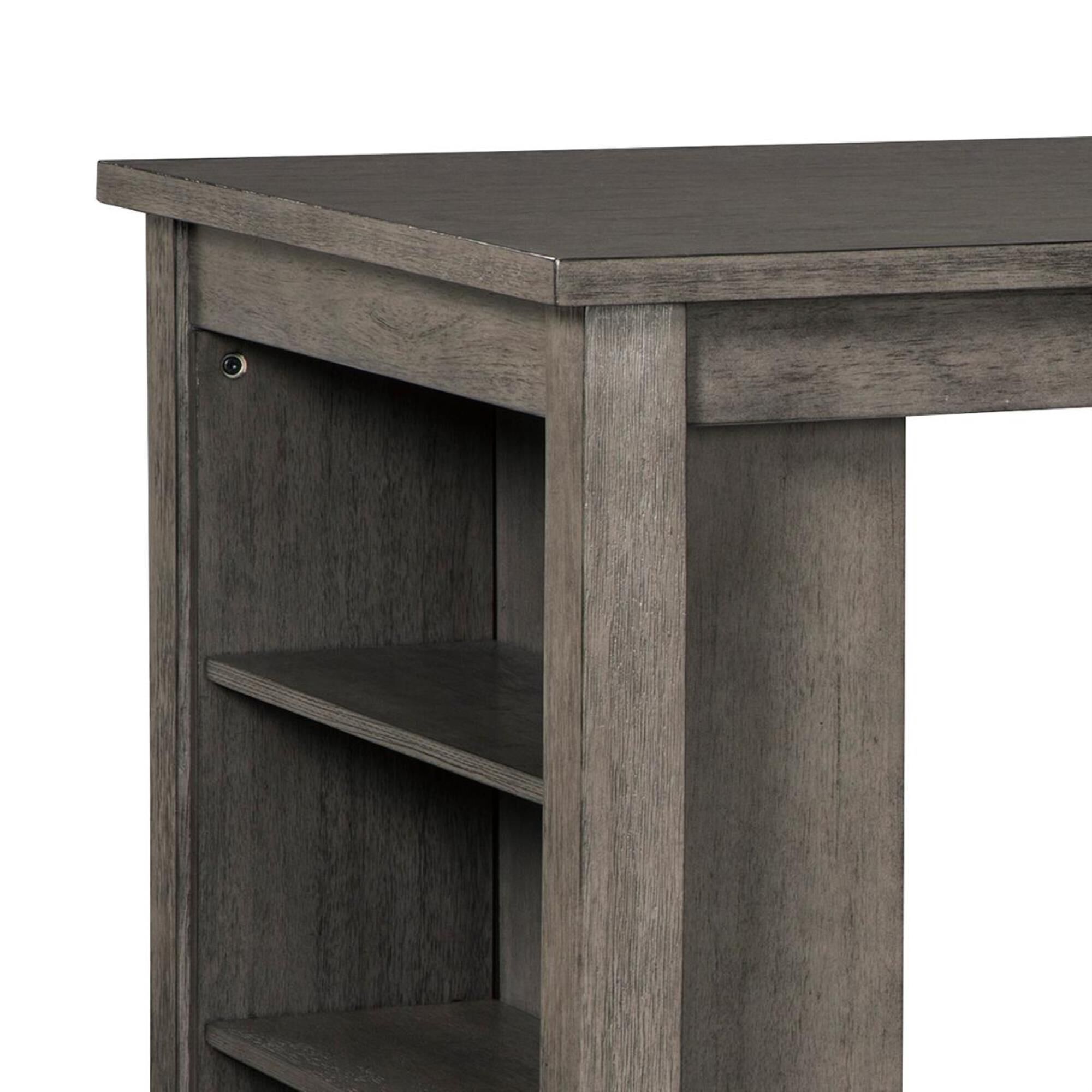 Ashley Caitbrook 5 Piece Counter Height Dining Table Set in Antiqued Gray Wash