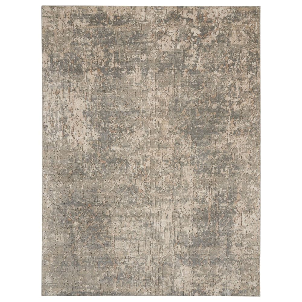 Nourison Quarry QUA03 7"10" x 9"10" Beige and Grey Area Rug, , large