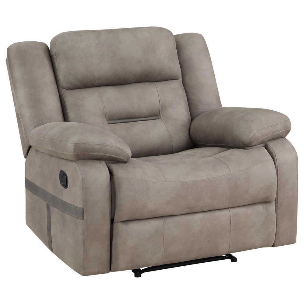 Steve Silver Abilene Manual Recliner in Tan, , large