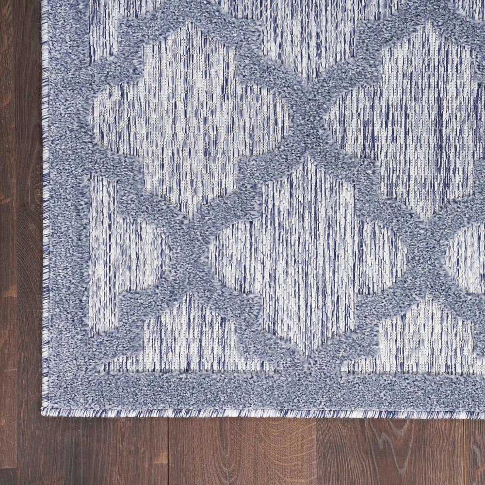 Nourison Easy Care 7&#39; x 10&#39; Denim Blue Indoor/Outdoor Area Rug, , large