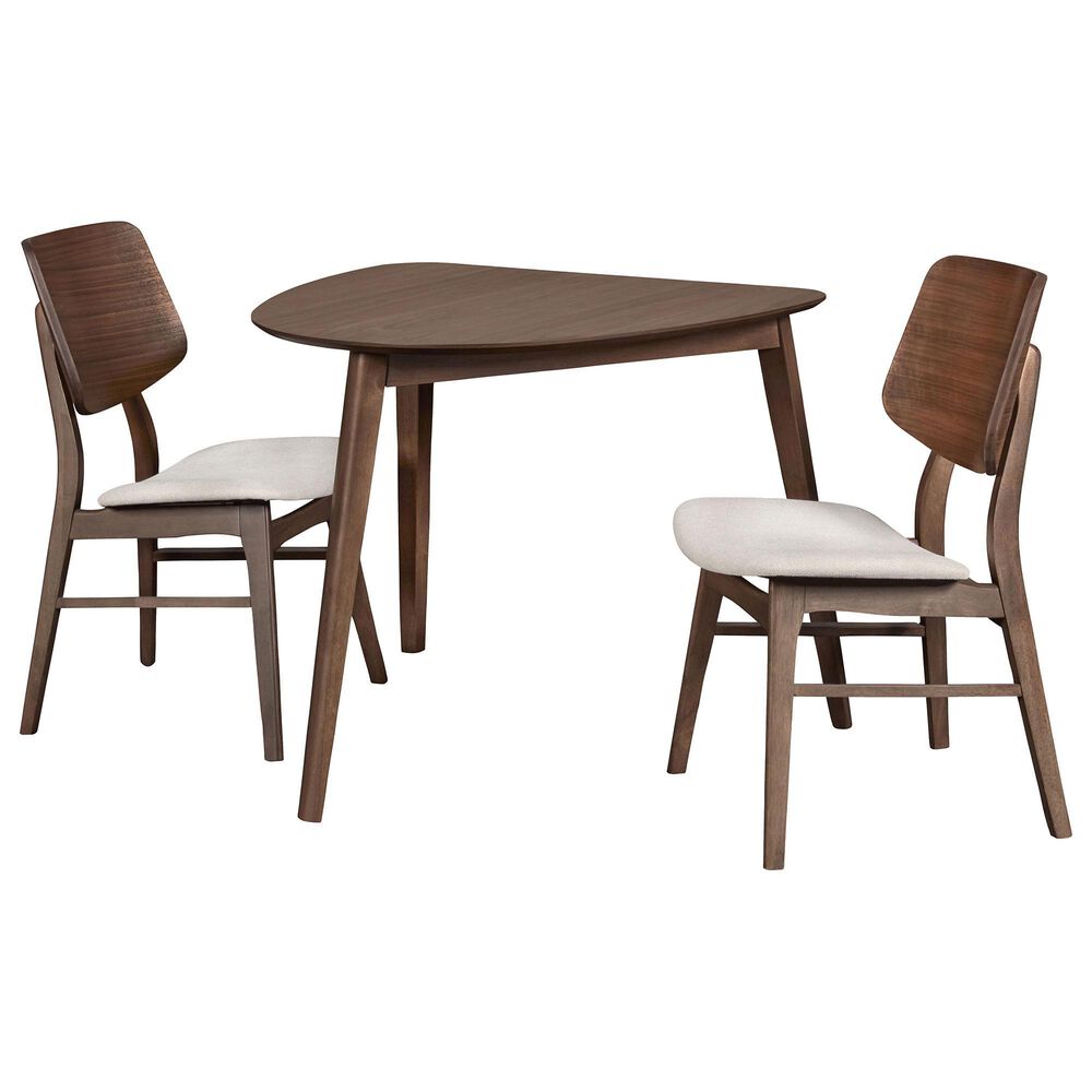 New Heritage Design Oscar 3Piece Corner Dining Set in Walnut NFM