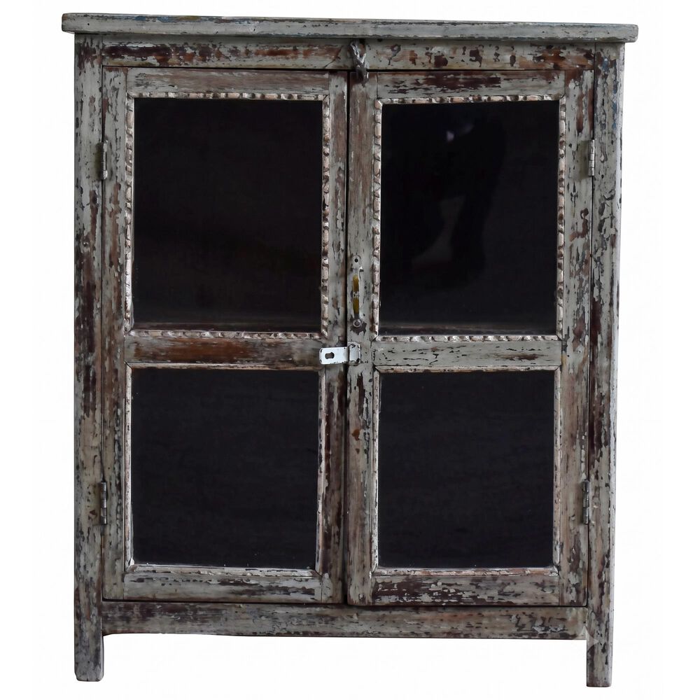 Jaipur Home One of A Kind Old World Suffron Trader Cabinet in Grey, , large