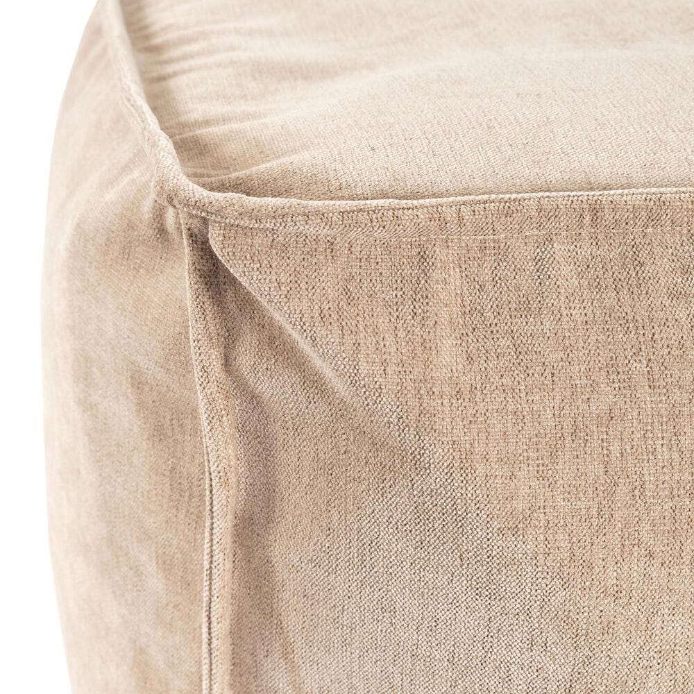 Howard Elliott Komodo Square Pouf in Sand, , large