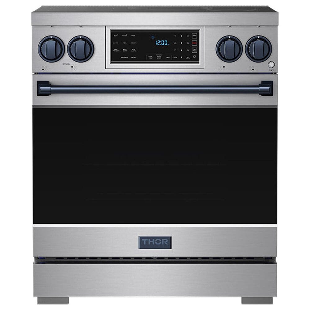 Thor Kitchen Gordon Ramsay 4.8 Cu. Ft. Professional Induction Range with Blue Handle Kit in Stainless Steel, , large