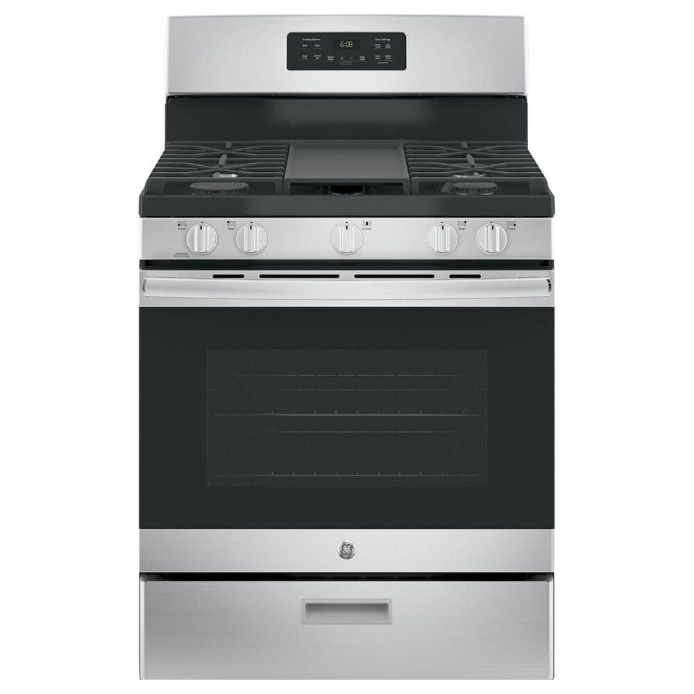 GE Appliances 5.0 Cu. Ft. Freestanding Gas Range in Stainless Steel, , large