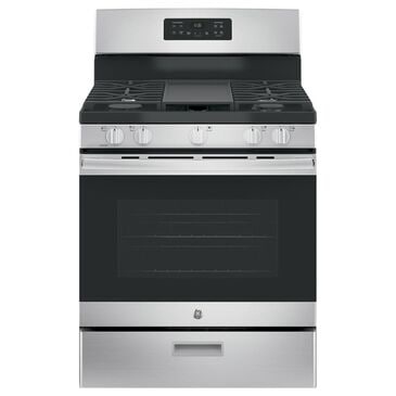 GE Appliances 5.0 Cu. Ft. Freestanding Gas Range in Stainless Steel, , large