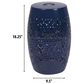 Hearth and Haven Outdoor Side Table with Built-In Solar Battery in Dark Blue, , large