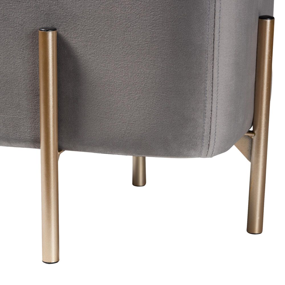 Baxton Studio Aleron Mid-Century Modern Storage Ottoman in Grey, , large