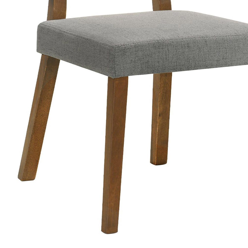 Armen Living Channell Dining Side Chair in Walnut, , large