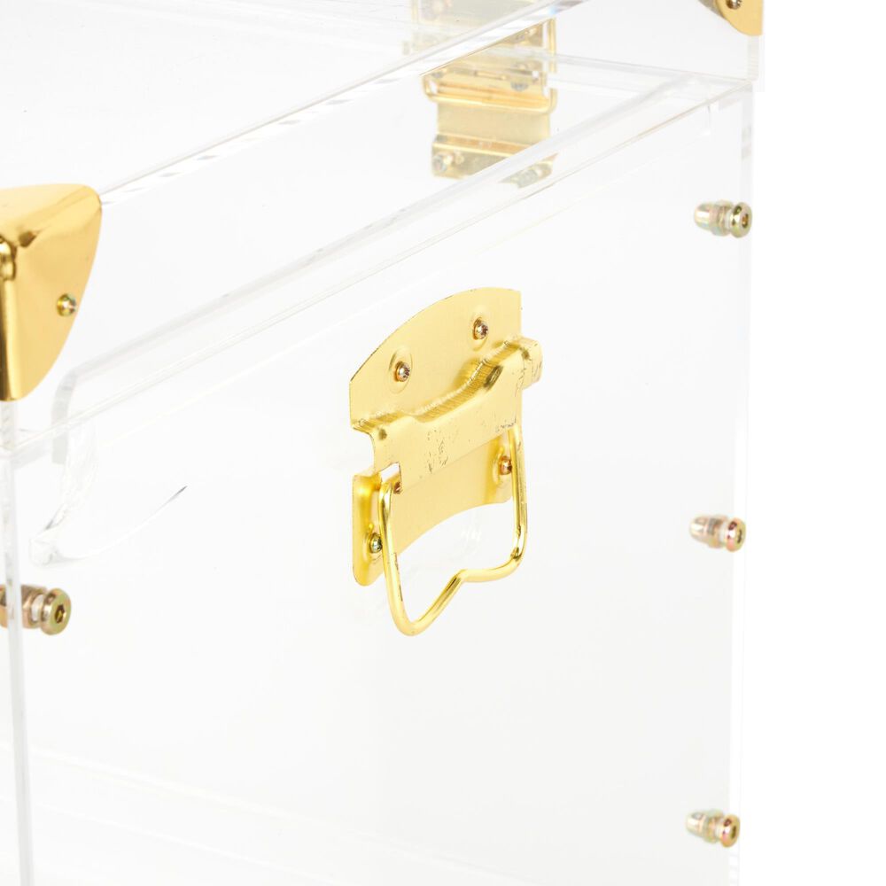 Maple and Jade 3-Piece Storage Decorative Trunk Set in Clear, , large