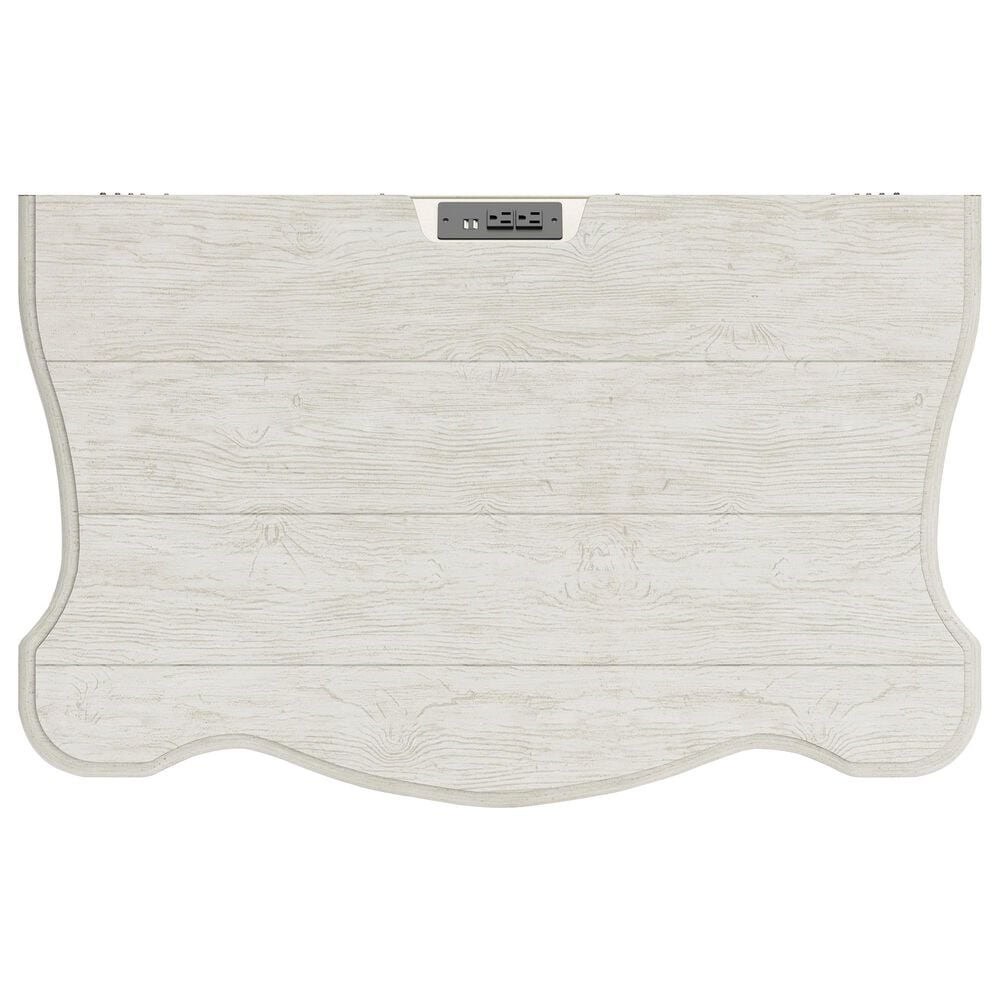 Millenium Arlendyne King Upholstered Bed with 2 Nightstands in Antique White, , large