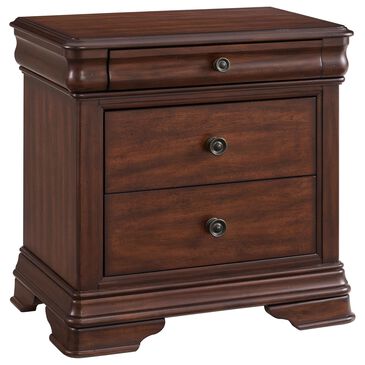 Mayberry Hill Phillipe 3-Drawer Nightstand with USB Plugs in Cherry, , large